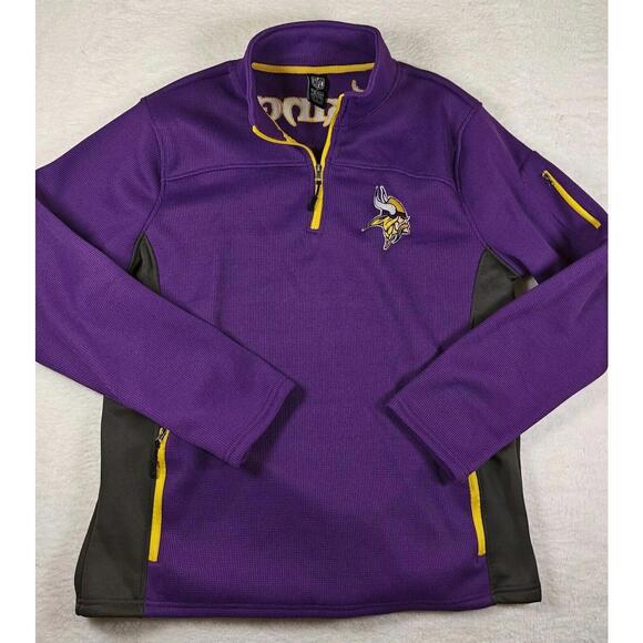 Minnesota Vikings 1/4 Zip Pullover Jacket Men's Size Large NWT MSRP $90 - Picture 1 of 10